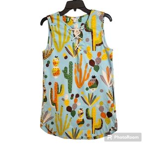 Cousin Earl Cactus Print Dress